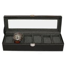 Watch Box Organizers & Accessories - 06 Dark Brown Textured Watch Box ...