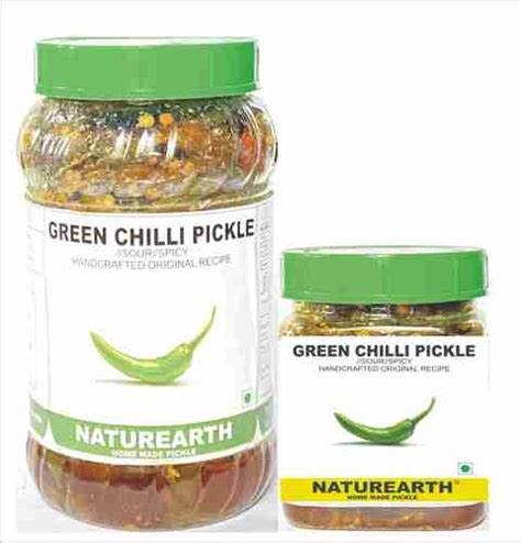 NaturEarth Green Chilli Pickle & Karela Pickle Combo ( 400+200 Gm) Maa ...