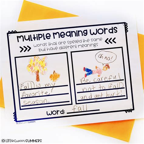 5 Engaging Multiple Meaning Word Activities - Life Between Summers