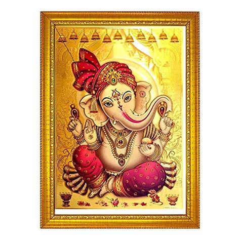 Ganesh Ji Photo Frame for Wall and Pooja/Poster for Pooja/Religious ...