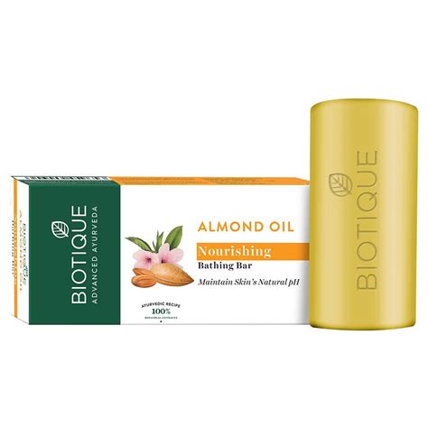 Buy Biotique Almond Oil Nourishing Bathing Bar 150 gm | 19 Minutes ...