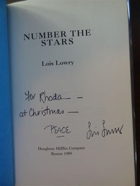 Number the Stars **Signed 1st, Newbery Medal by Lowry, Lois: Fine ...