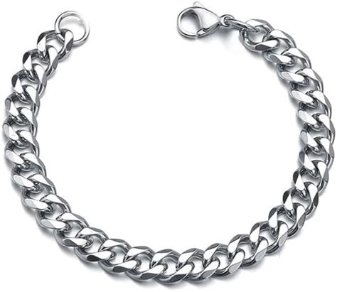Buy Minprice Stylish Silver Plated Stainless Steel Chain Style Silver ...
