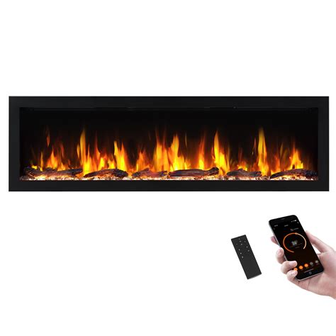 Buy PuraFlameBernice 60 Inch Smart Linear Electric Fireplace - Clean ...