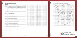 Christmas Coordinate Graphing Pictures Worksheet | Math 3-5