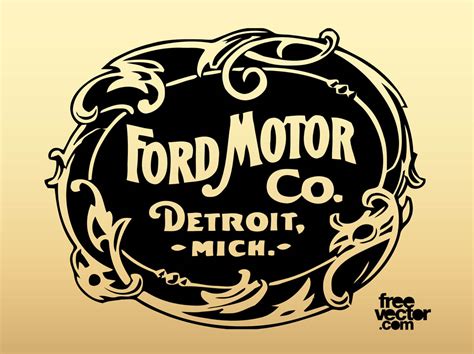 Old Ford Motor Company Logo Vector Art & Graphics | freevector.com