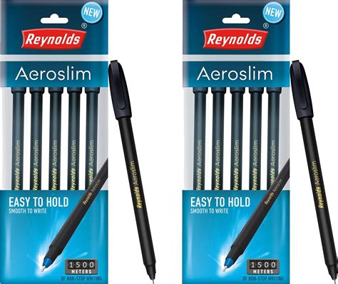Reynolds AEROSLIM BP 5 CT POUCH - BLACK | Ball Point Pen Set With ...