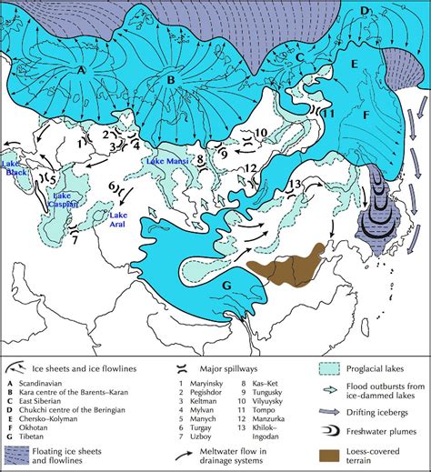 Ice Age Maps showing the extent of the ice sheets | Map, Ancient maps, Department of geography