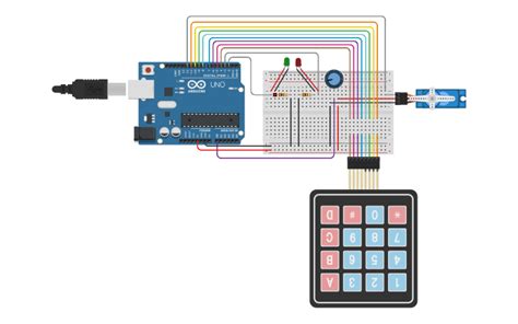Image result for Password Door Lock Using Arduino Tinkercad