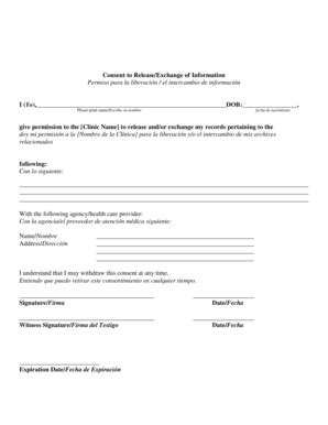 Fillable Online Consent to Release of Information Form Fax Email Print ...