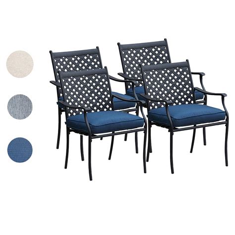 Top Space 4 Piece Metal Outdoor Wrought Iron Patio Furniture,Dinning ...