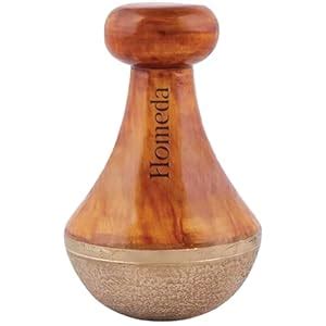 Homeda Kansa Vati Foot Massager, Kansa Wand for Foot Massage with Teak ...