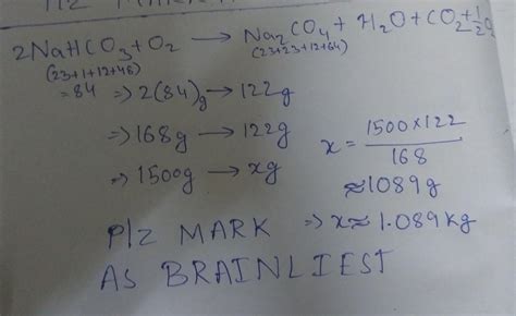 How many grams of Na2CO4 are produced when 1.5 kg of NaH O3 is ...
