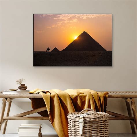 Sunsets over Pyramids Framed Wall Art – Decors Mantra