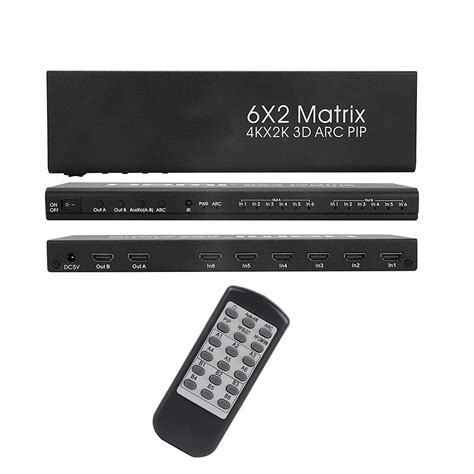 Buy atdaraz 1 HDMI Matrix Switch 6 in 2 Out, HDMI Video Switcher ...