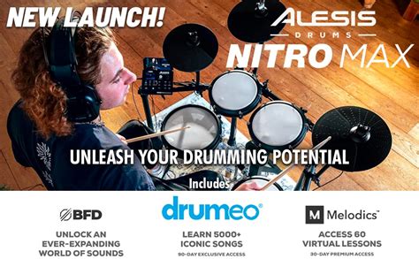 Alesis Nitro Max Kit Eight Piece Electronic Drum Kit