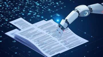 Robotic arm reading digital document | Premium AI-generated image