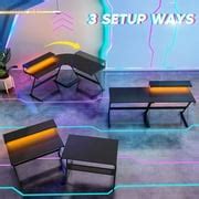 Bestier L-Shaped Gaming Computer Desk with Monitor India | Ubuy