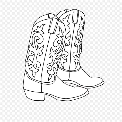 Cowboy Boot Outline Clip Art Cowboy Boot Free Vector Silhouettes On