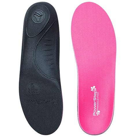 Powerstep Pinnacle Pink Full Length Orthotic Shoe Insoles - Maximum ...
