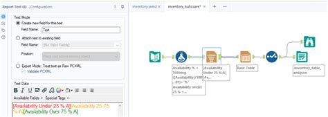 Alteryx Table Tool 的图像结果
