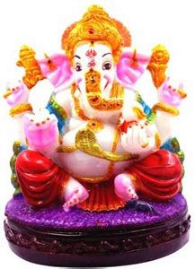 SULFAX Poly Resin Hand Made Scupluture of Lord Ganesha In Seating ...
