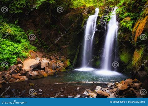 Majestic Falls, McDowell Creek Falls County Park, Oregon Stock Photo ...