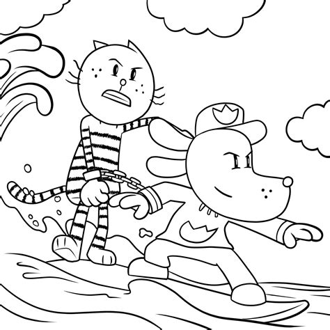 5 Dog Man Coloring Pages - TheToyZone