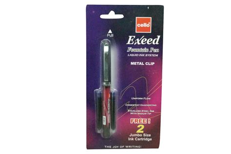 Cello Exeed Model: 16290 Metalic Rose Color Body With black Cap and 2 ...