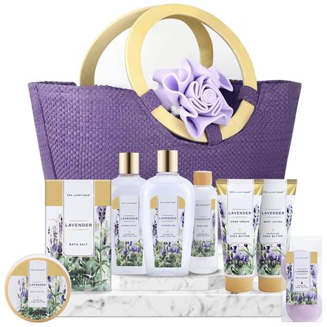 Spa Luxetique Lavender Spa Gift Baskets for Women, Premium 9Pc Gift ...