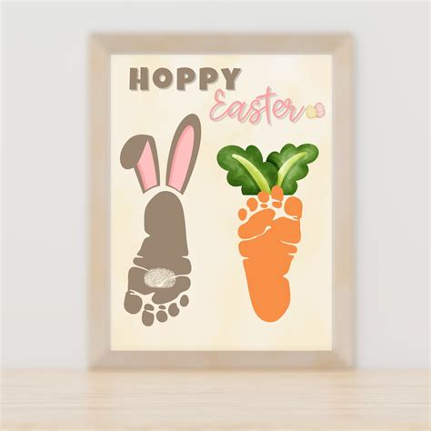 Hoppy Easter Handprint Art | Easter Baby Handprint Kit | Bunny ...