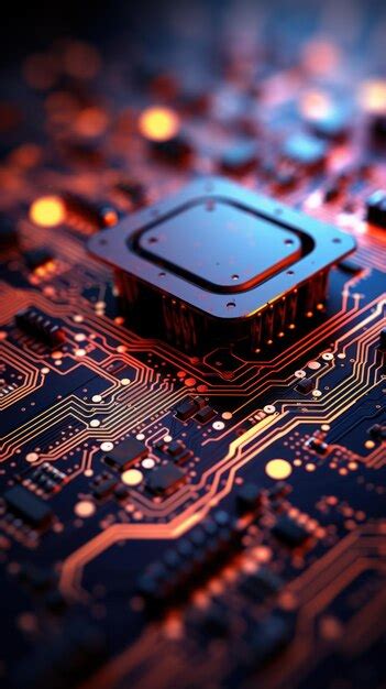 Futuristic tech inspired wallpaper with circuit boa uhd wallpaper | Premium AI-generated image