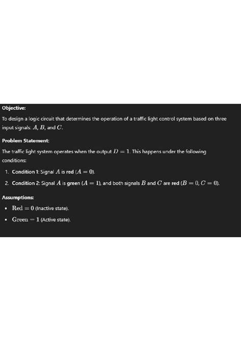CO-Project-Traffic - Project - Objective: To design a logic circuit ...