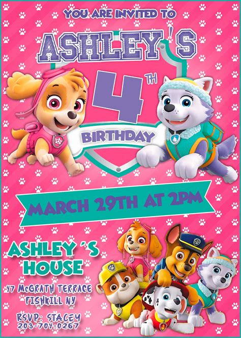 Paw Patrol Birthday Invitation | Lovely Invite