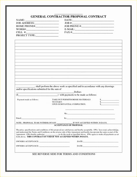 Free Construction Contract Template Word