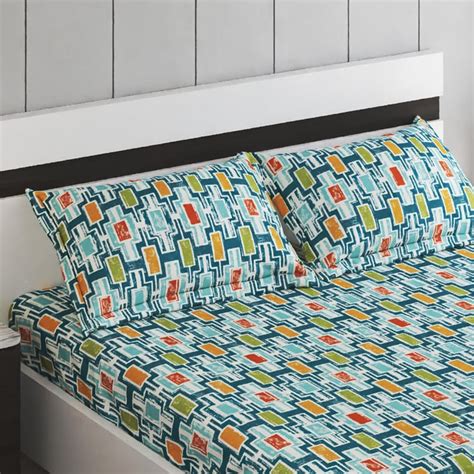 Buy Harold Cotton 120TC Floral Prints 3Pcs Queen Bedsheet Set from Home ...