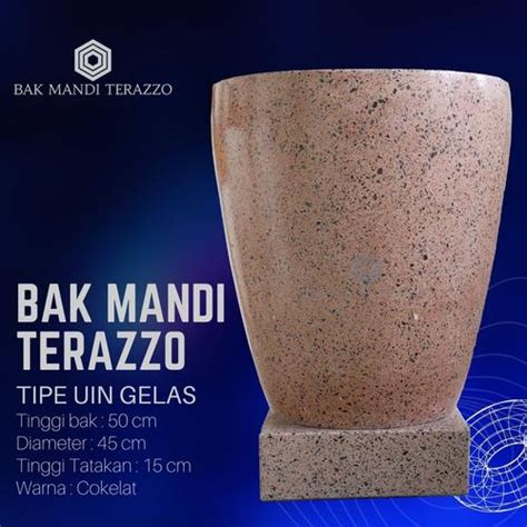 Promo BAK MANDI MARMER TERAZZO GELAS COKELAT TERASO MINIMALIS - Kota ...