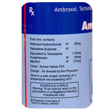 Ambrolite S Syrup | Uses, Side Effects, Price | Apollo Pharmacy