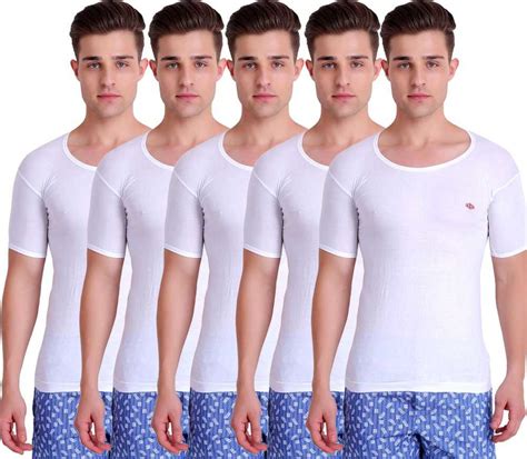 Buy TT Men Softy Titanic White Vest ( Pack Of 5) @ ₹424: TT Bazaar – T ...