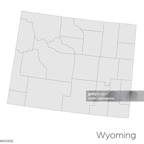 Wyoming State Counties Map High-Res Vector Graphic - Getty Images