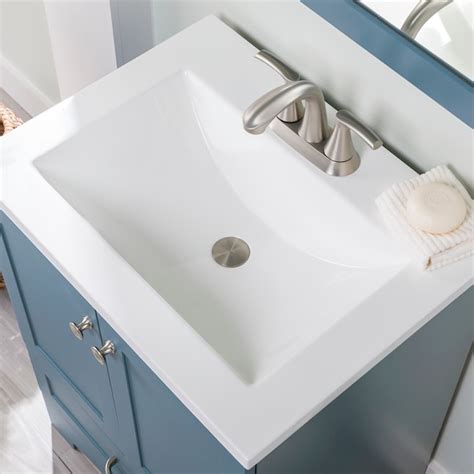 Diamond NOW Cassidy 24-in Admiral Blue Single Sink Bathroom Vanity with ...