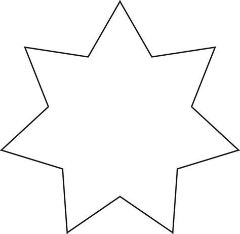 Seven-Pointed Star Template Free Download