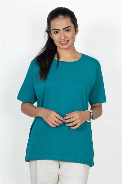 100% Cotton Round Neck T-Shirt – Short Sleeve - Teal – ShopNShip
