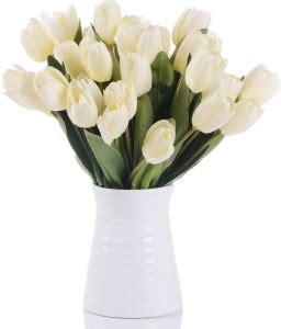 FOURWALLS Beautiful Decorative Artificial Tulip Flower Bunch for Home d ...