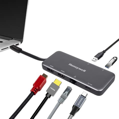 Buy Honeywell 5-in-1 Type C Mini Docking Station, 4K HDMI Port, 1GBPS ...