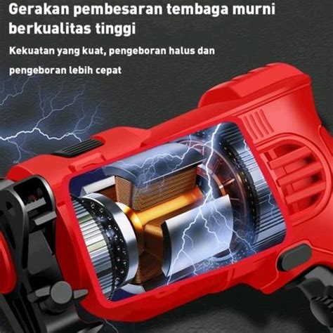 Jual mesin bor listrik bolak balik 10mm cordless drill alat bor beton ...