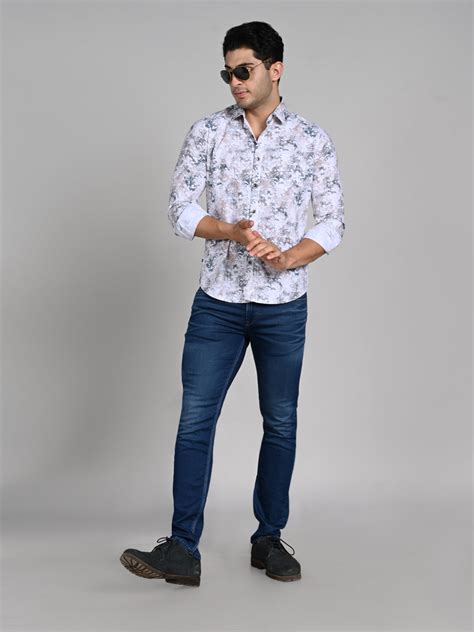 Men Green Printed Slim Fit Shirt – Killer Jeans