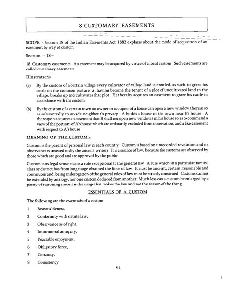 Customary Easements - Law Of Property And Easement - Studocu