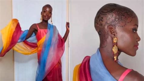 Lupita Nyongo embraces Indian culture, dazzles in Saree, Henna tattoo ...