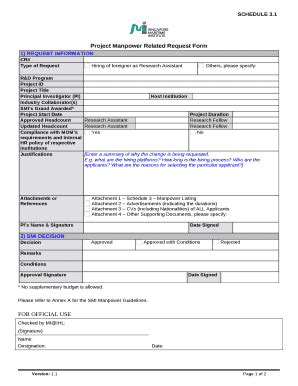 Project Manpower Related Request Doc Template | pdfFiller